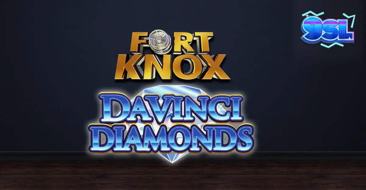 Tampilan visual slot Fort Knox Da Vinci Diamonds dengan elemen seni Renaisans dan brankas emas.